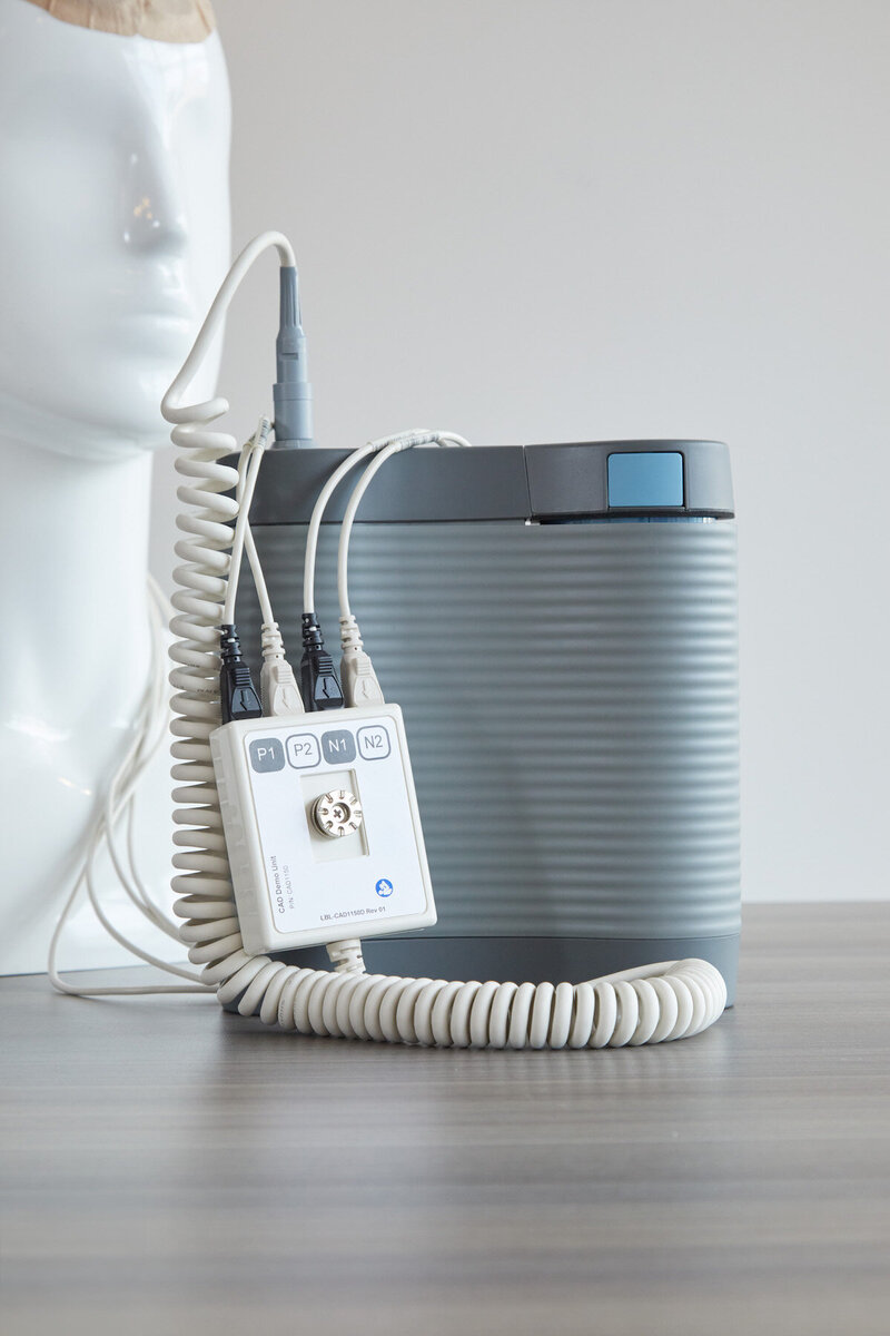 Image of the Optune device