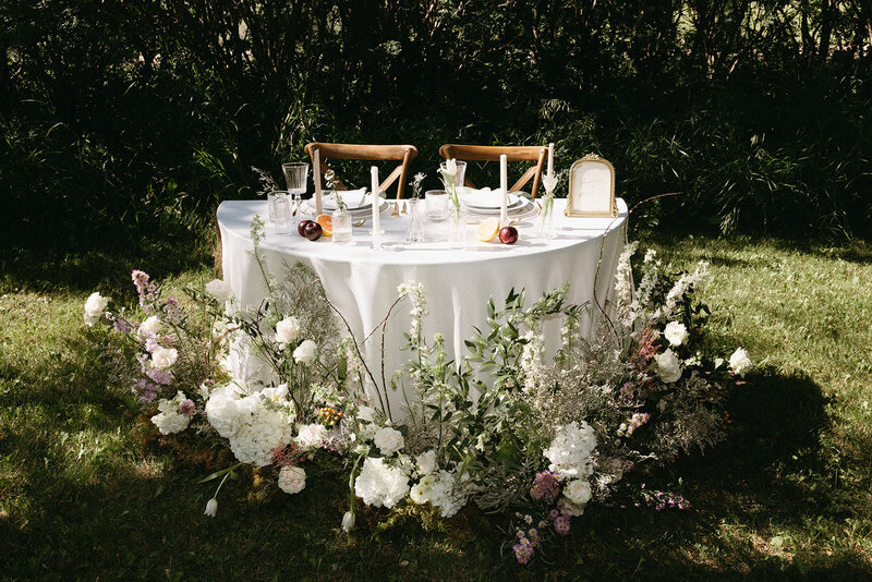 Half moon banquet table 2-Rori Ranch Rentals