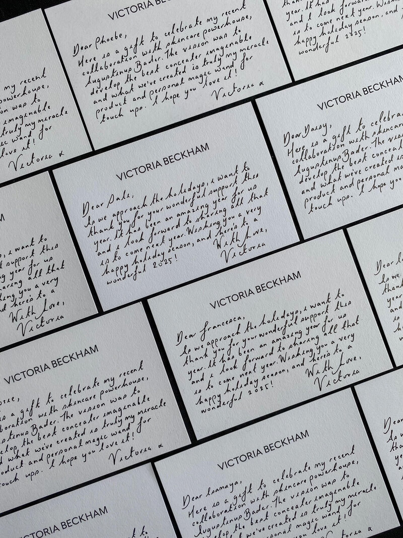 branded calligraphy invites