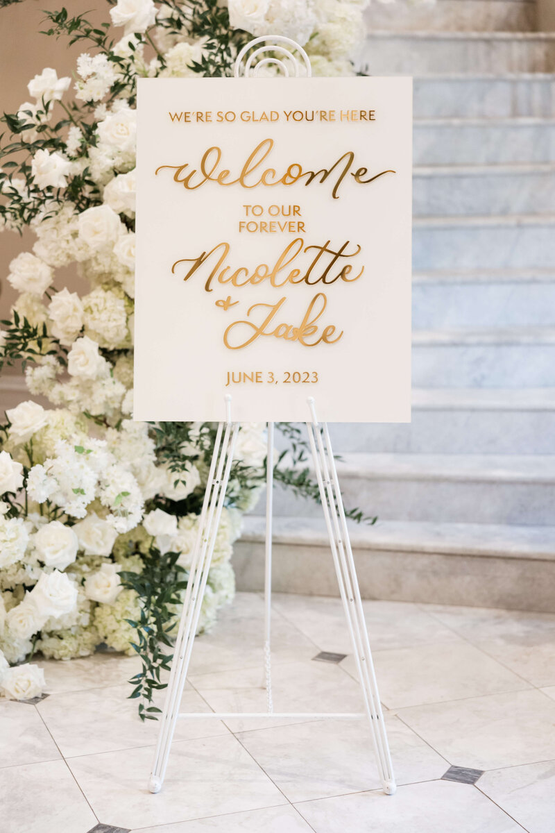 Semi custom wedding signage