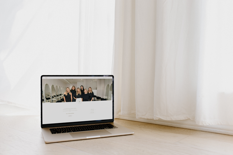 Website design for small business in the Hair & Beauty industry Warrnambool displayed on Laptop screen.