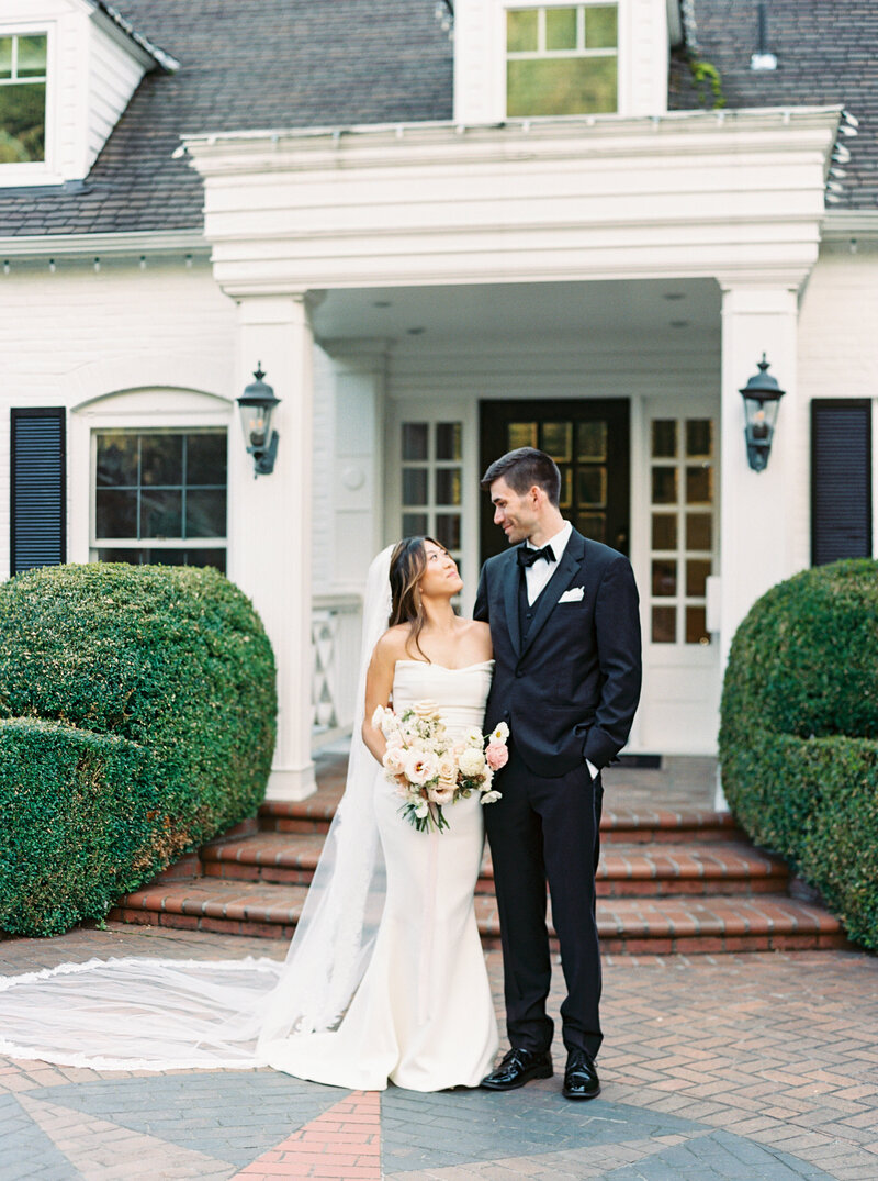Couple walking down the aisle at Napa Valley Ranch Wedding