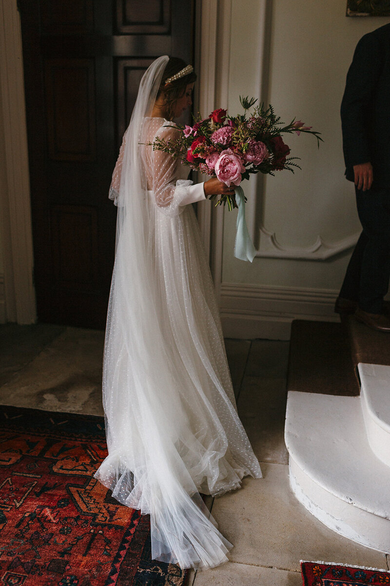 Cornish Wedding at Trelowarren, relaxed bridal portraits by Freckle Photography