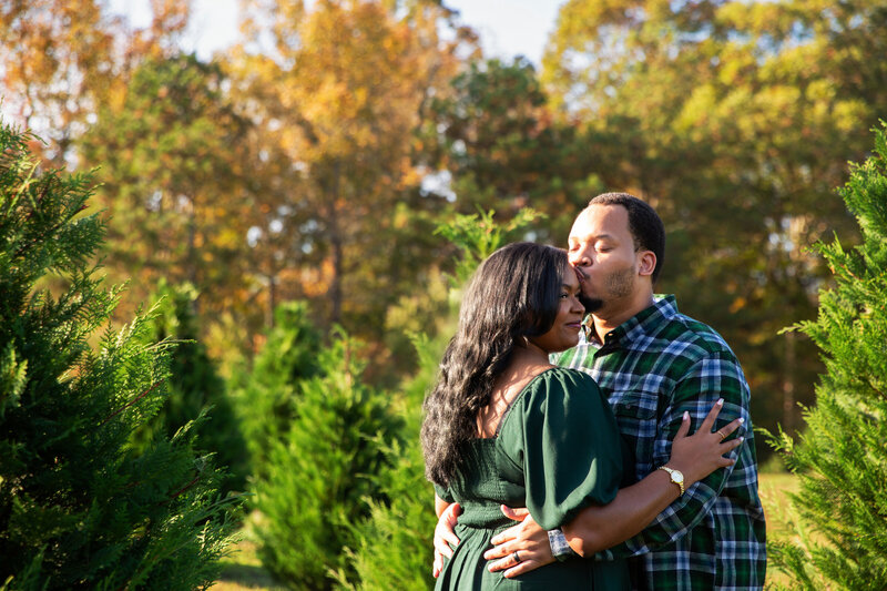 Wheeler Christmas Tree Farm Mini Session with newly weds.