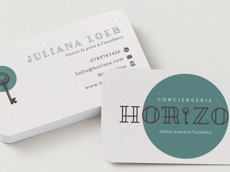 carte visite horizon herbier graphique