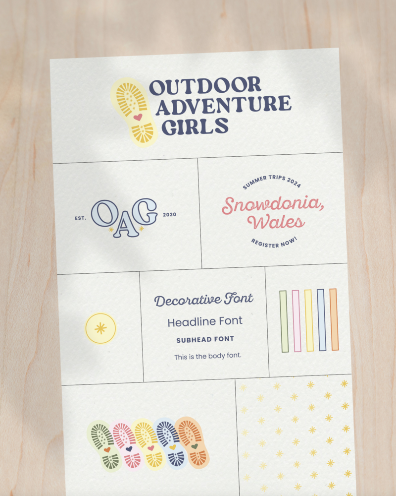 OAG Brand Board flat lay 2