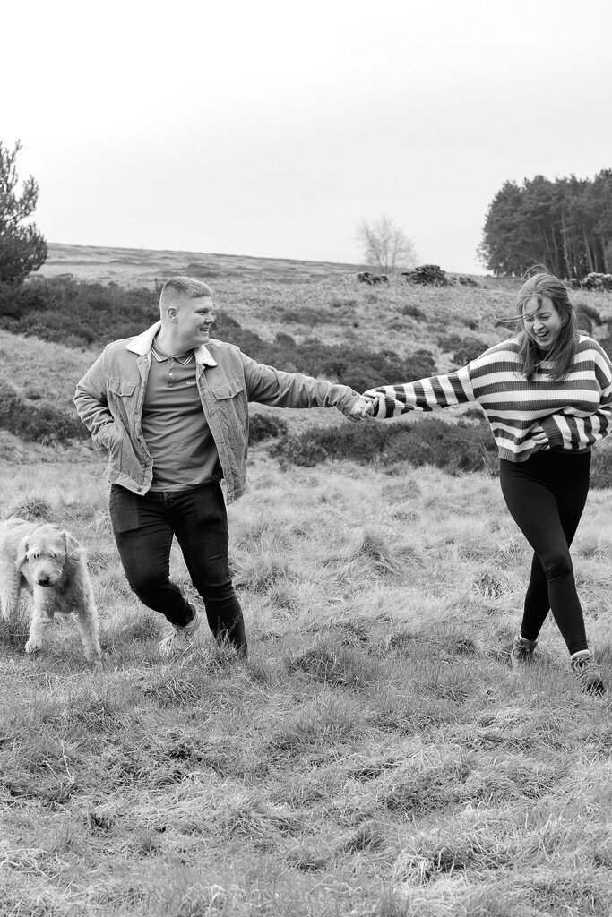 Outdoor pregnancy announcement at Goyt Valley captured by Nostalgia Photography