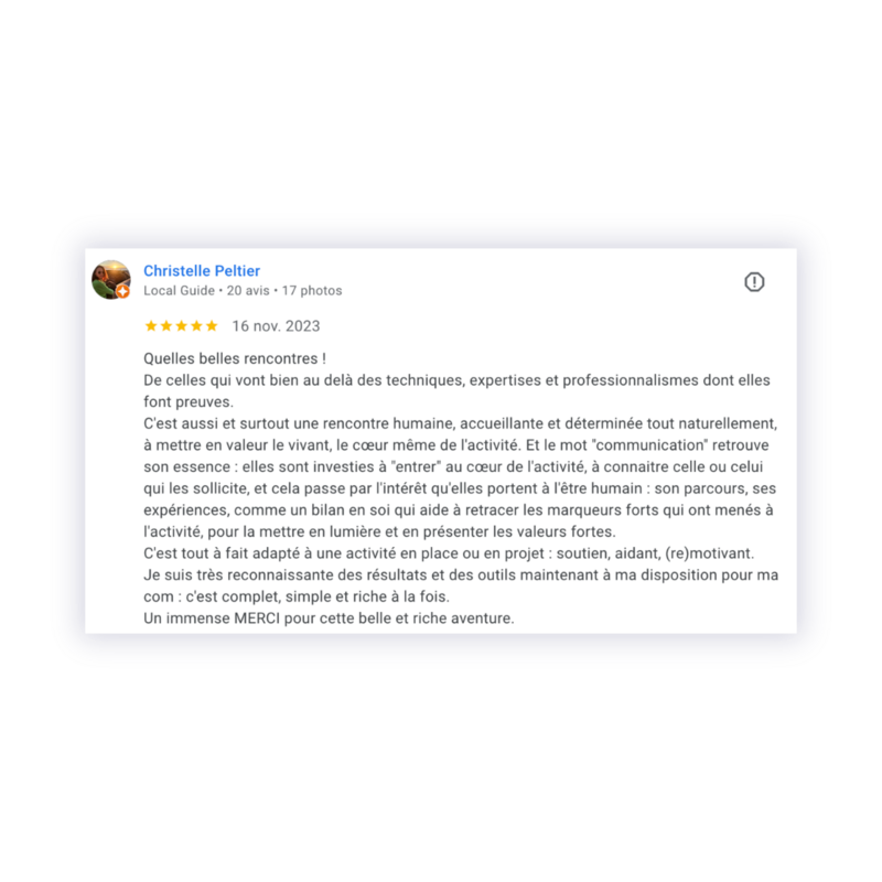 Avis - Agence Coésio - communication acteurs du bien-être