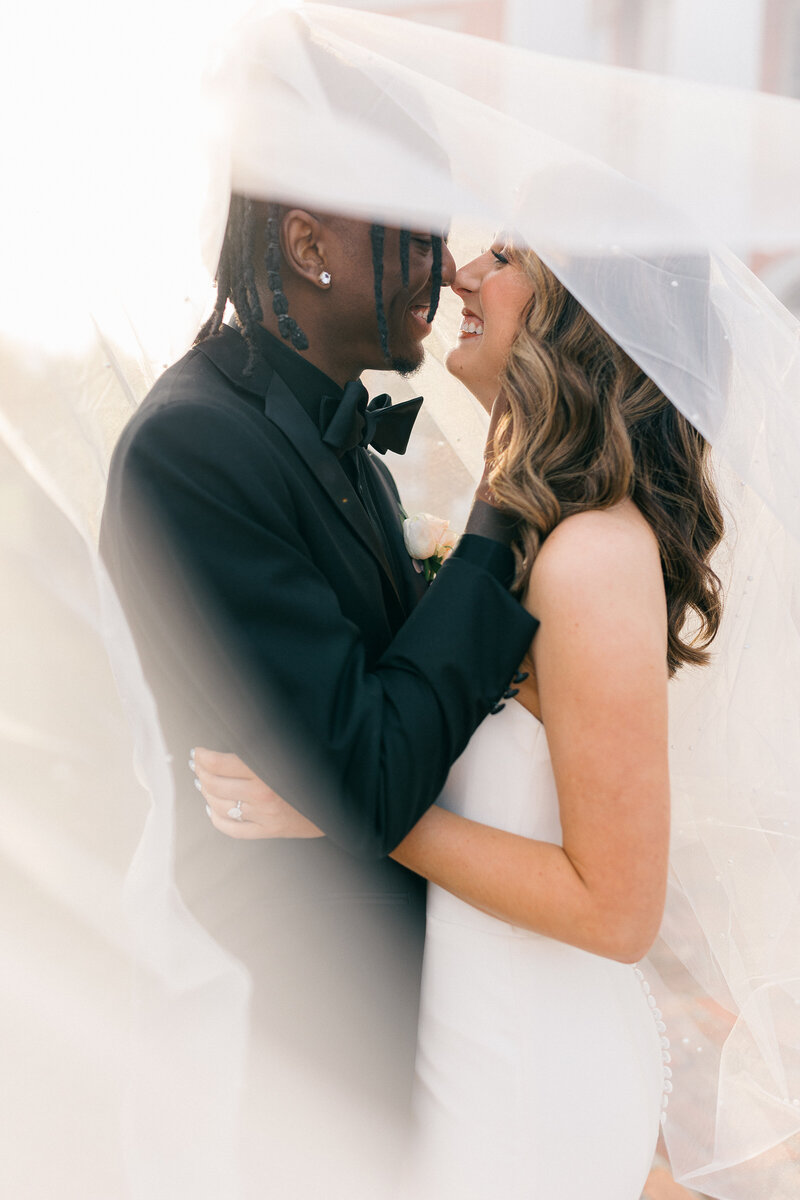 First look between bride and groom