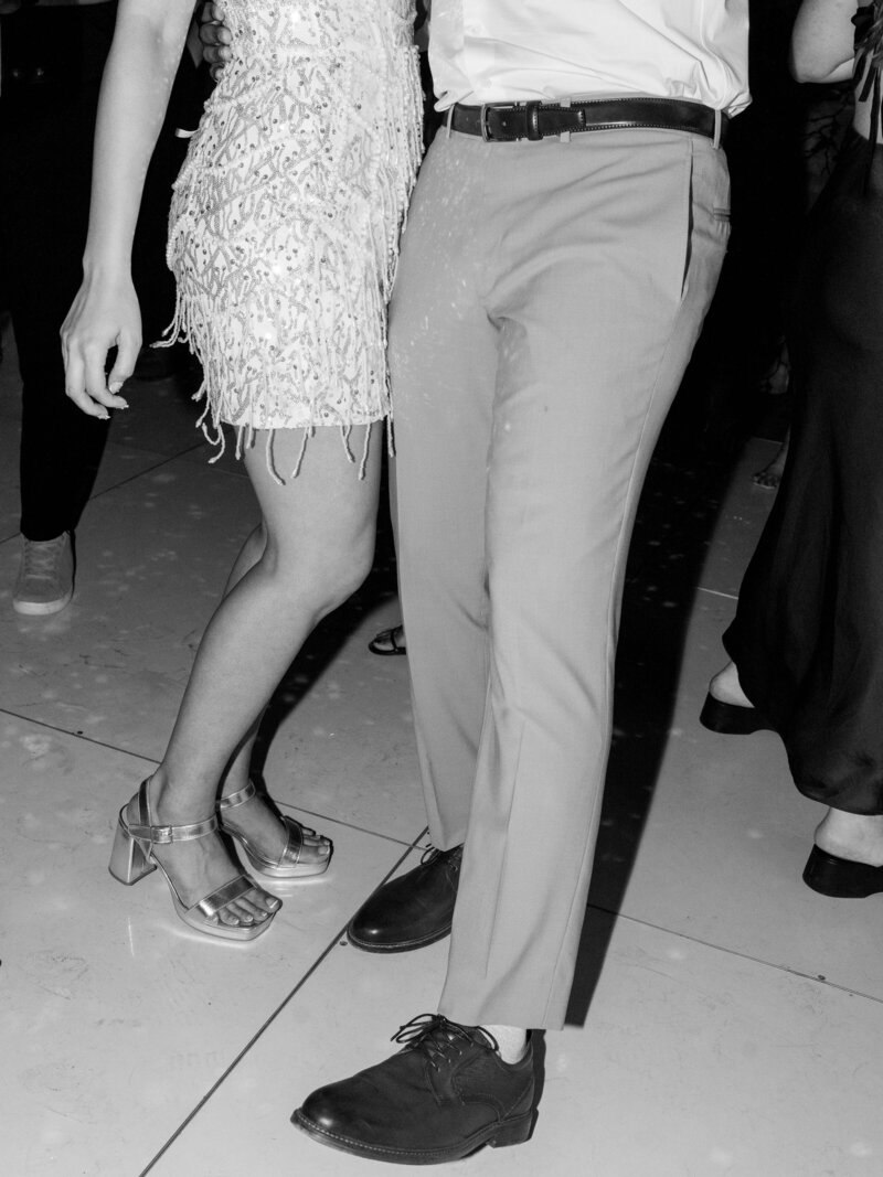 guests laughing during wedding reception in southern california