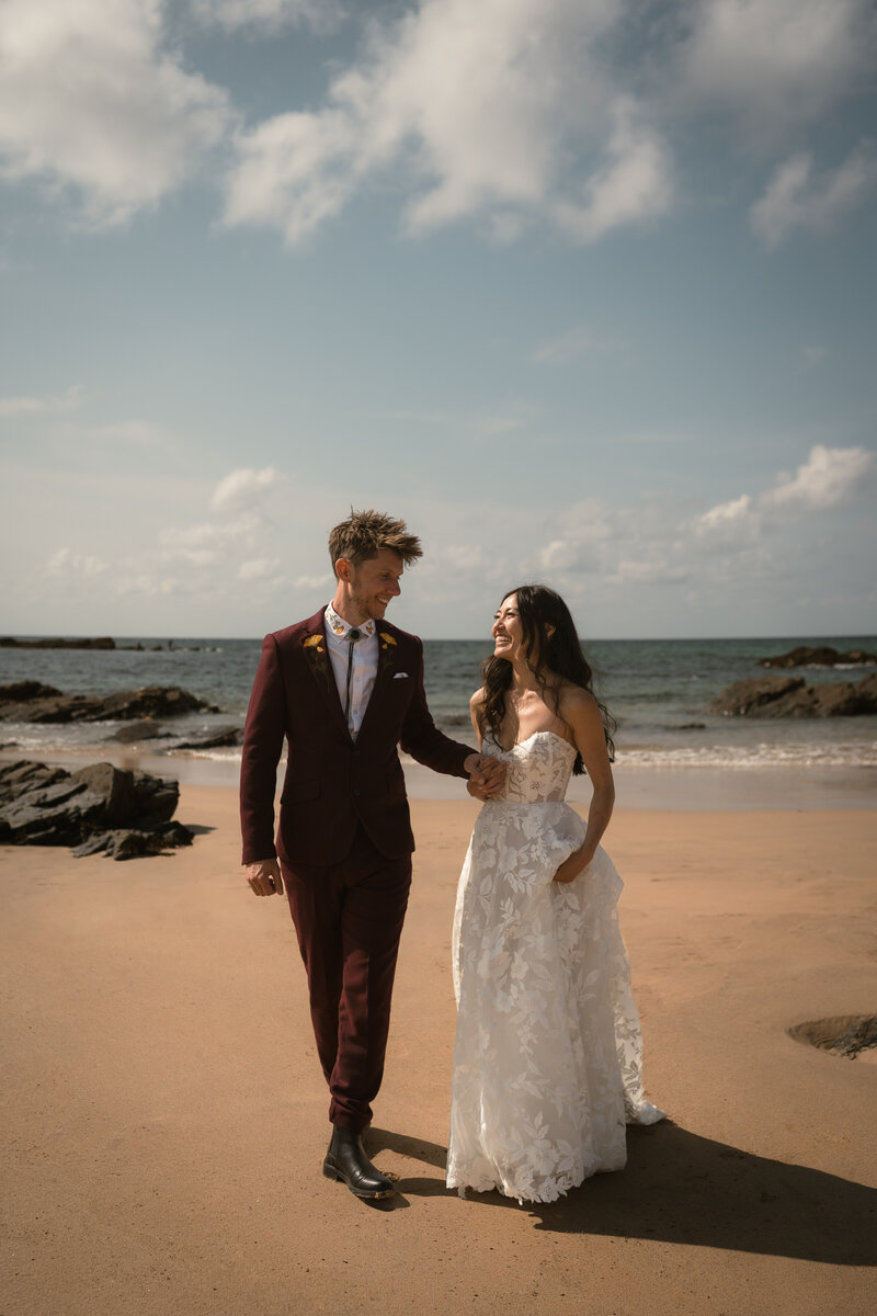 Cornwall beach wedding