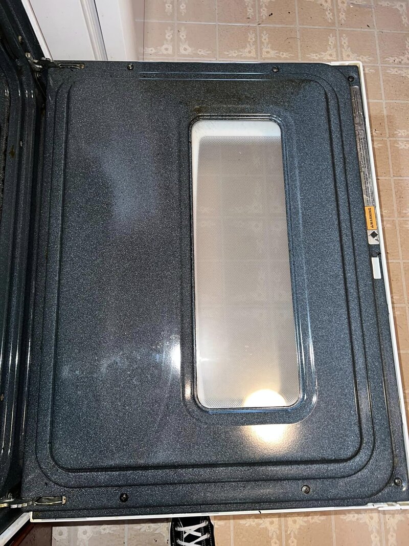 clean oven door