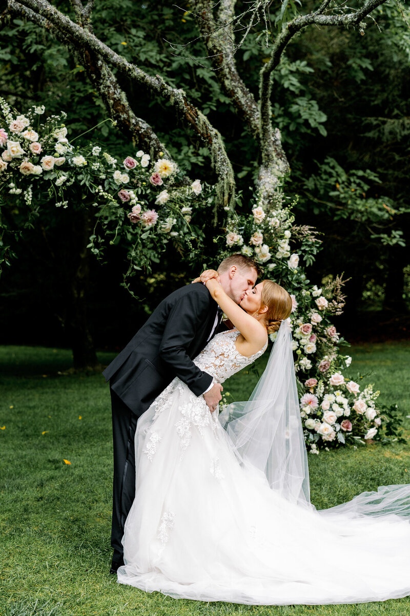 Bride and Groom Ceremony at The Farm at Old Edwards Inn by Maddie Moore Photo