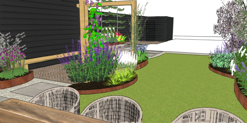 Tuinontwerp hoekwoning Eemnes