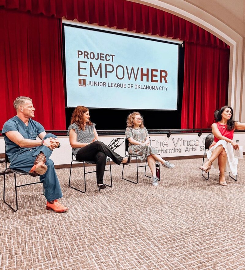 Dr. Ben Barenberg of Prime Wellness participating in Project EmpowHER with the Junior League of Oklahoma City, supporting women’s wellness initiatives.