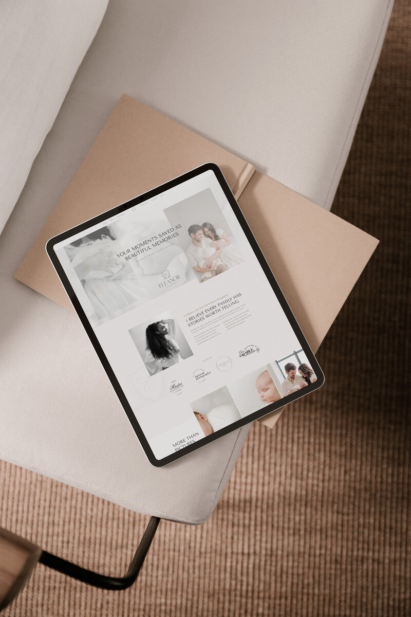 Showit template for a wedding photographer
