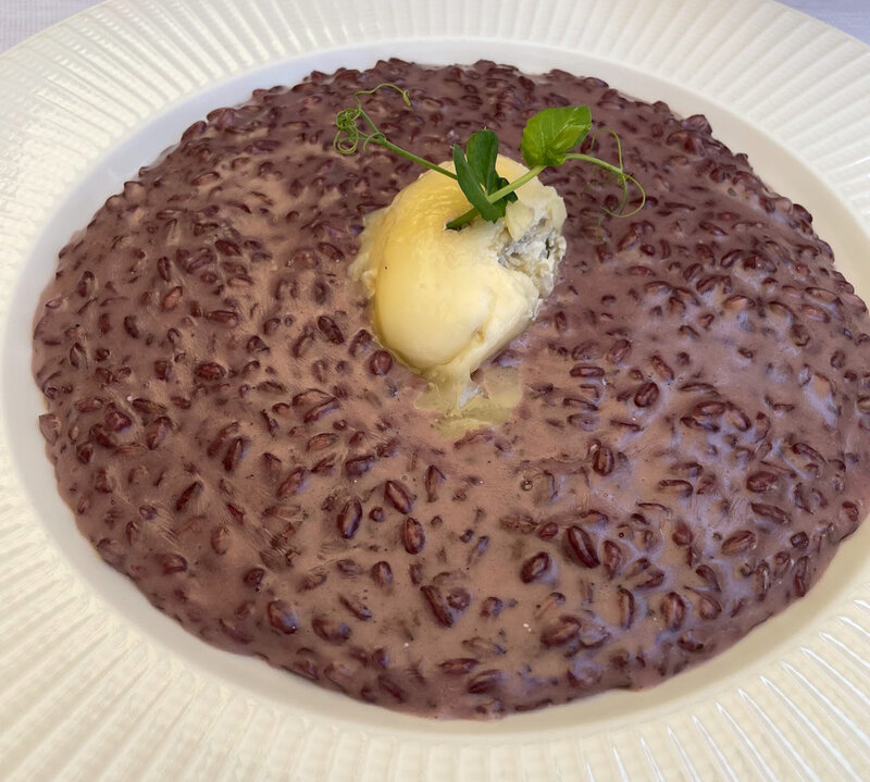 Risotto al Barolo at Barolando in Barolo, Italy