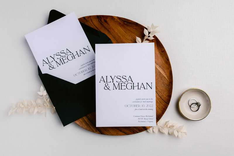 Semi custom wedding invitations