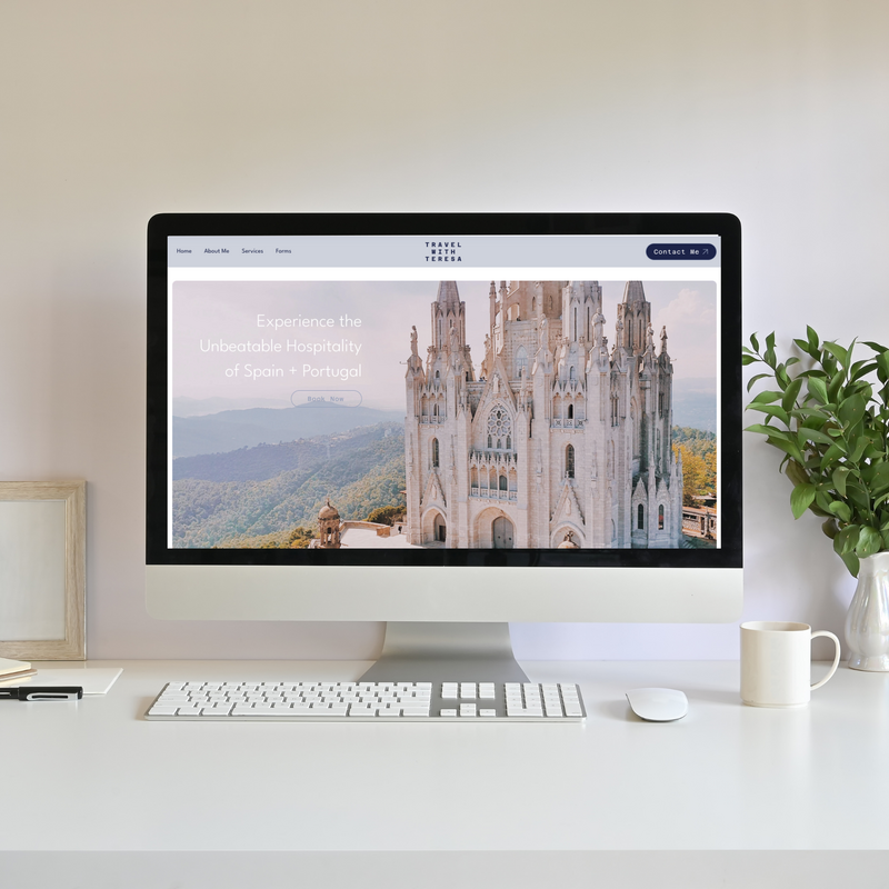 Gray and White Minimalist Desktop Mockup Instagram Post