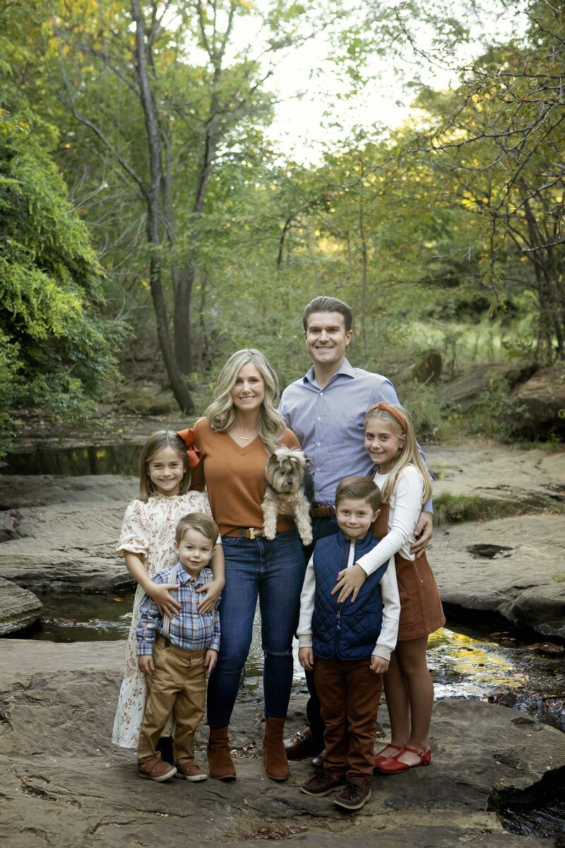 Family at the creek