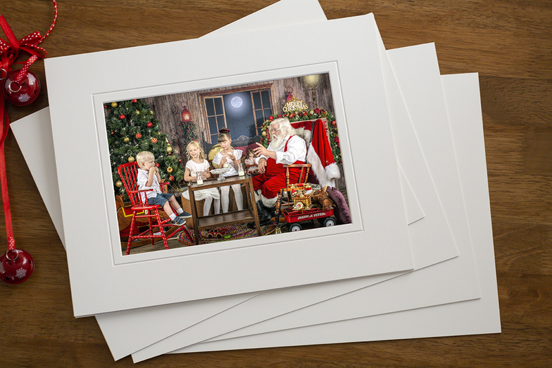 Set of 5 matted prints - Santas Magic-web