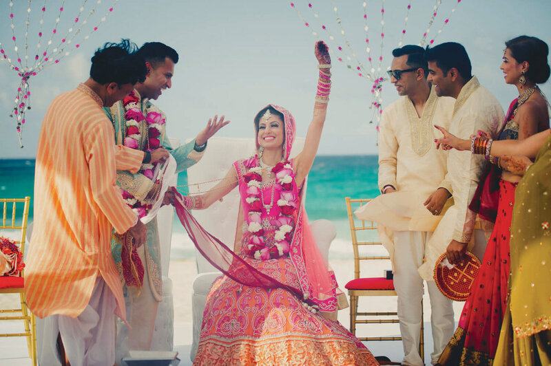 indian wedding by the beach