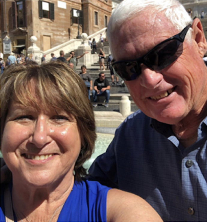 Kathy and Jose on their Italy Milestone Trip
