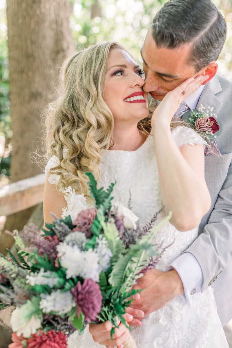 cute bride and groom wedding portraits 