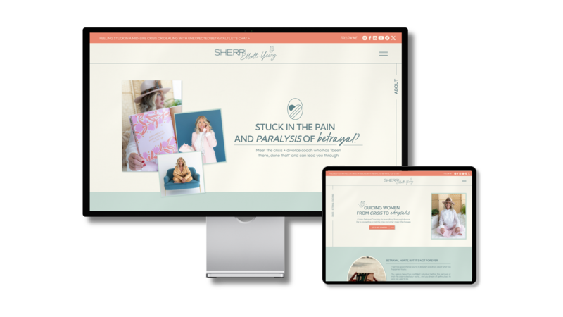 Website and brand design for small businesses leading health and life coaching for women who need support in improving their daily routines and overall well-being.