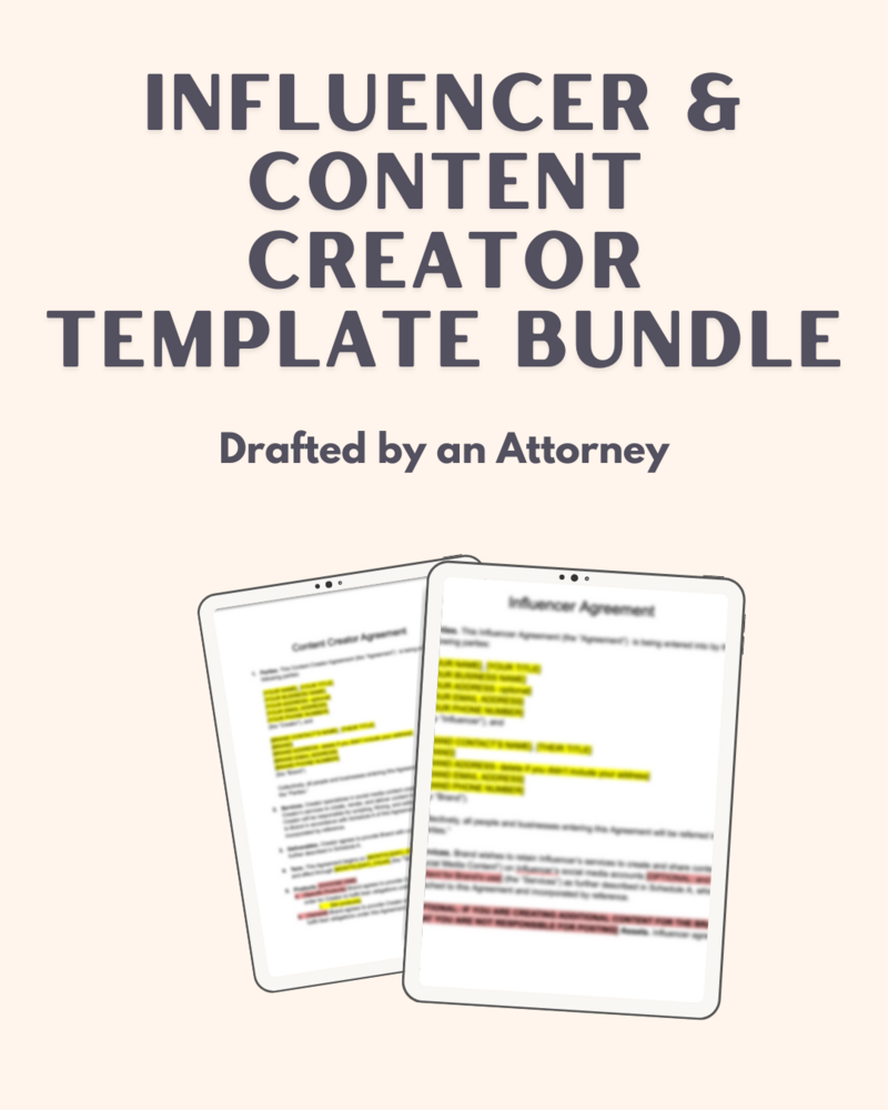 Influencer Contract Template Sale (1)