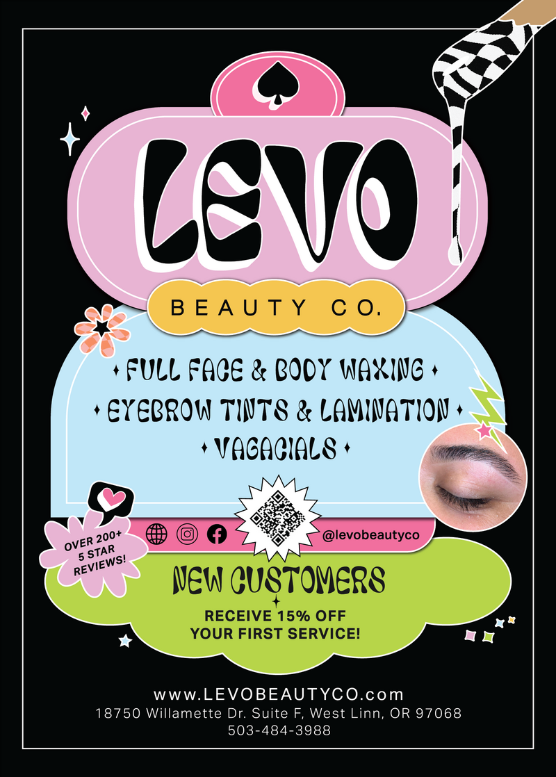 flyer design for levo beauty co