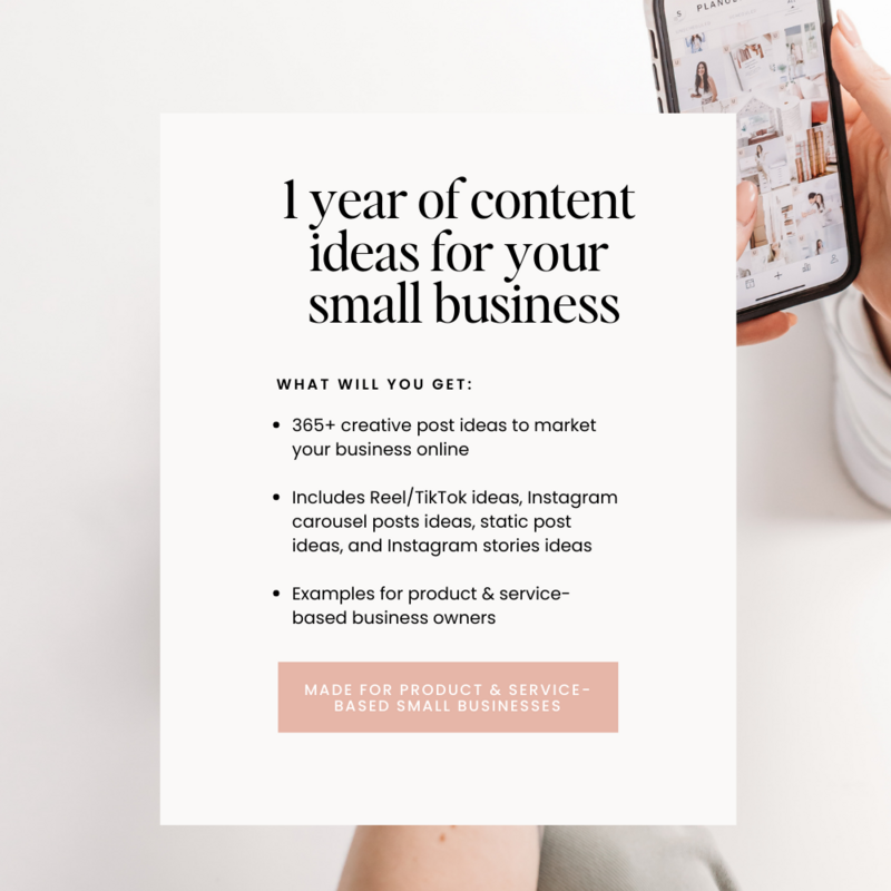 small biz babes community - one year of content ideas for your small business