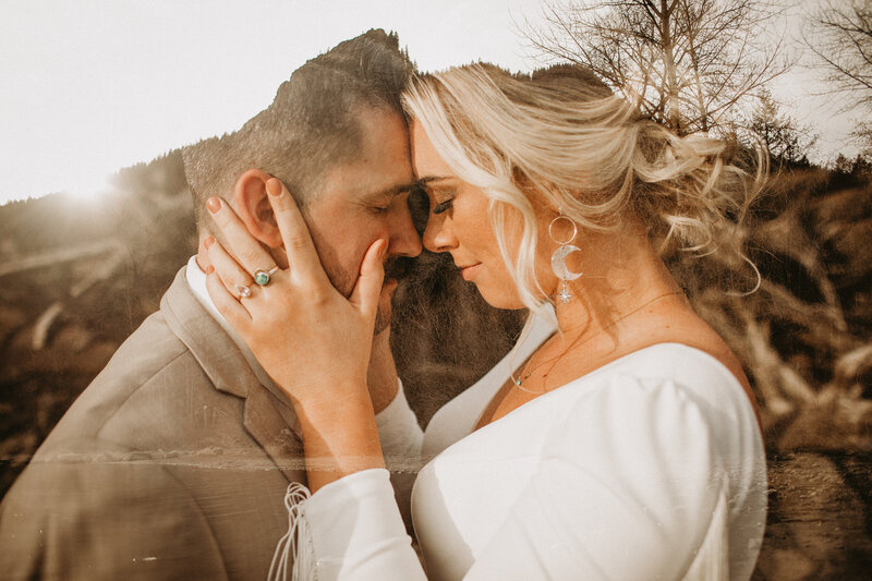 mountain elopement couple