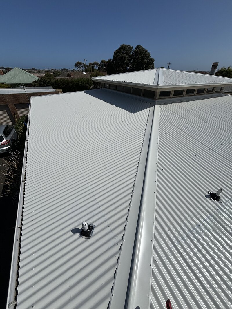 Completed Colorbond roof by professional roof plumbers