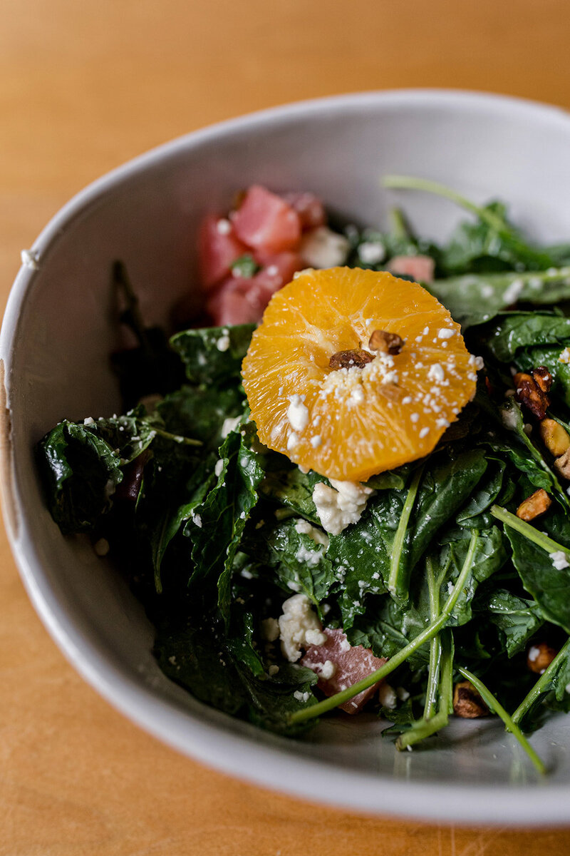 salad with mandarin and cheese
