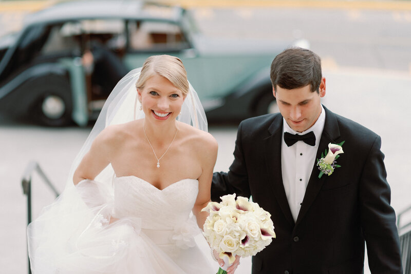 Bride and Groom at alter in a greek church in Virginia.