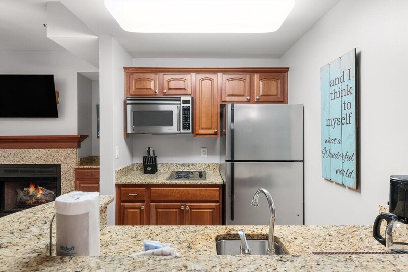 kitchen with stainless steel refrigerator