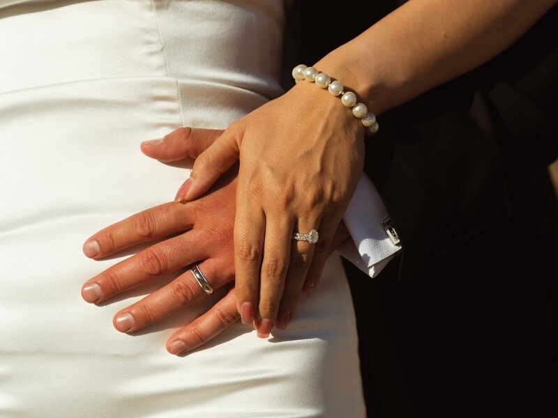 bride and groom detail shot san diego wedding