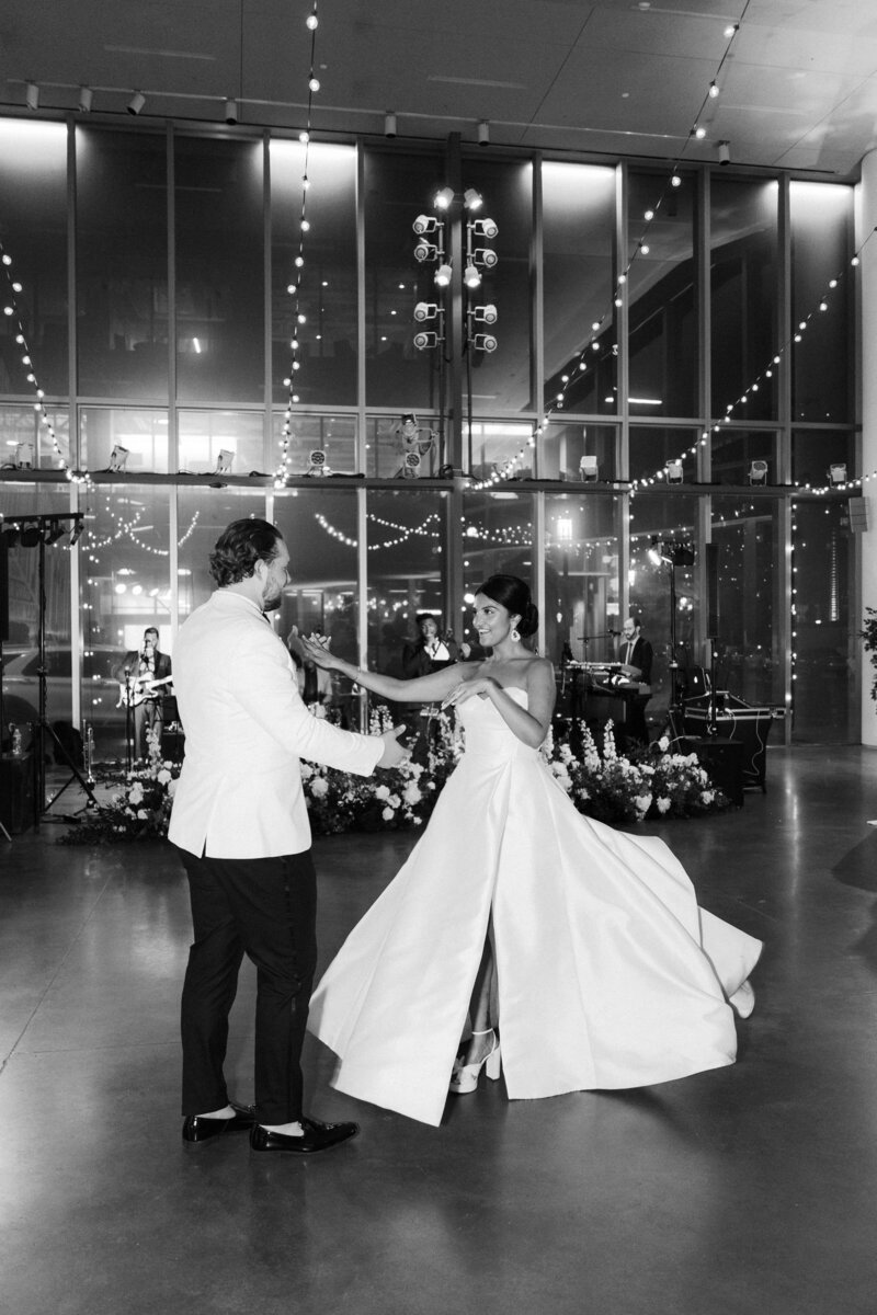 Bride and Groom First Dance at Institute of Contemporary Art