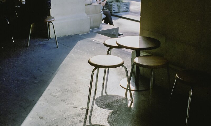 chairs in a cafe