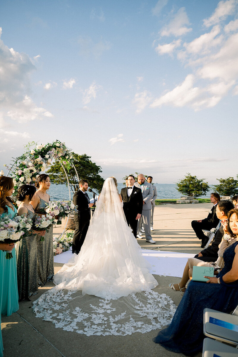 wedding ceremony at the adler planetarium