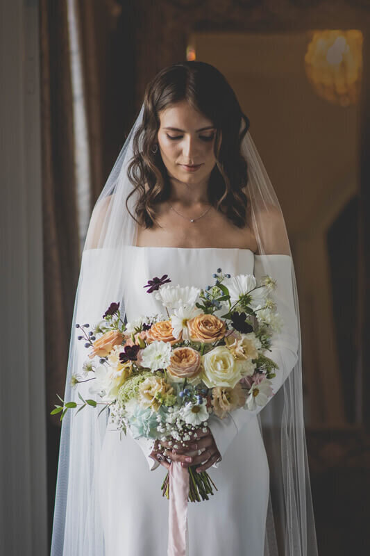 bride with bouquet