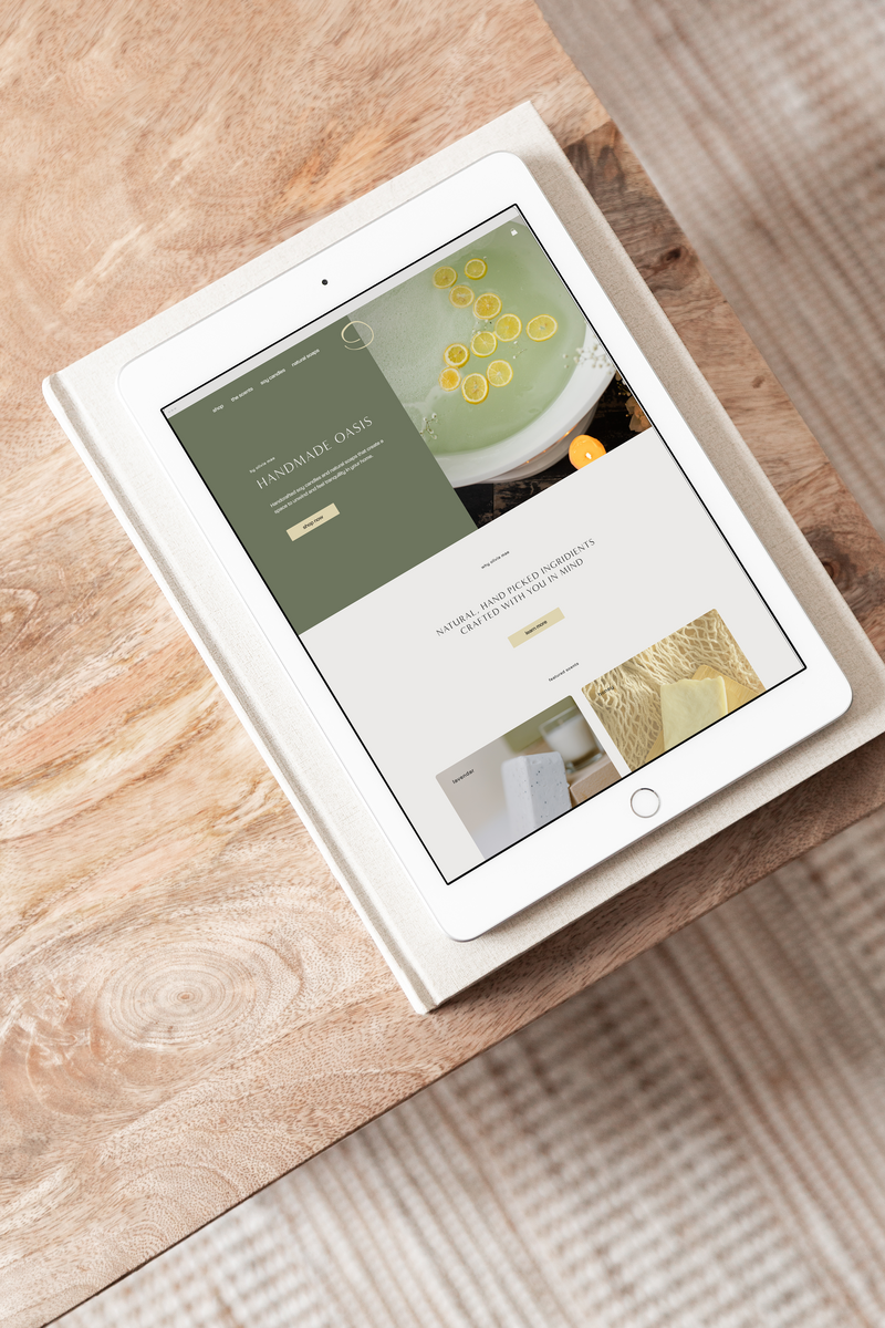 Ipad displaying an e-commerce website