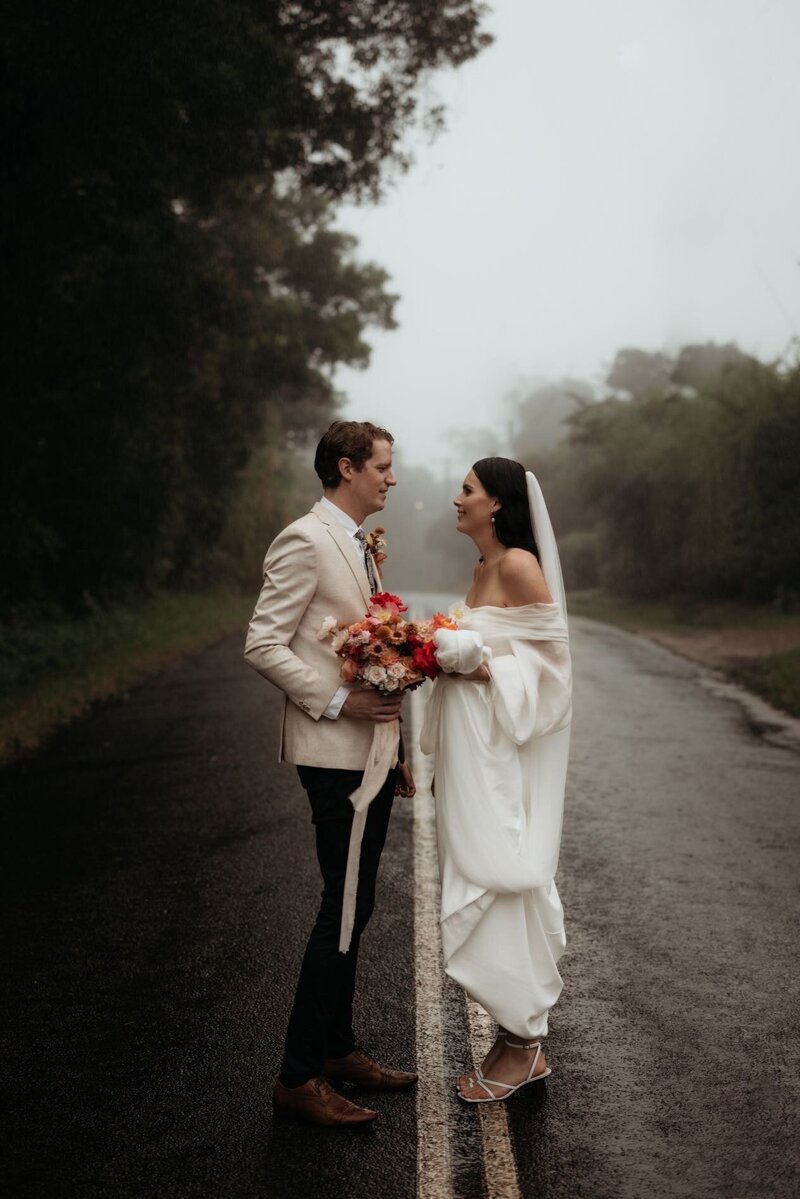 Moody, timeless and whimsical wedding bouquets designed for intimate Sunshine Coast elopements