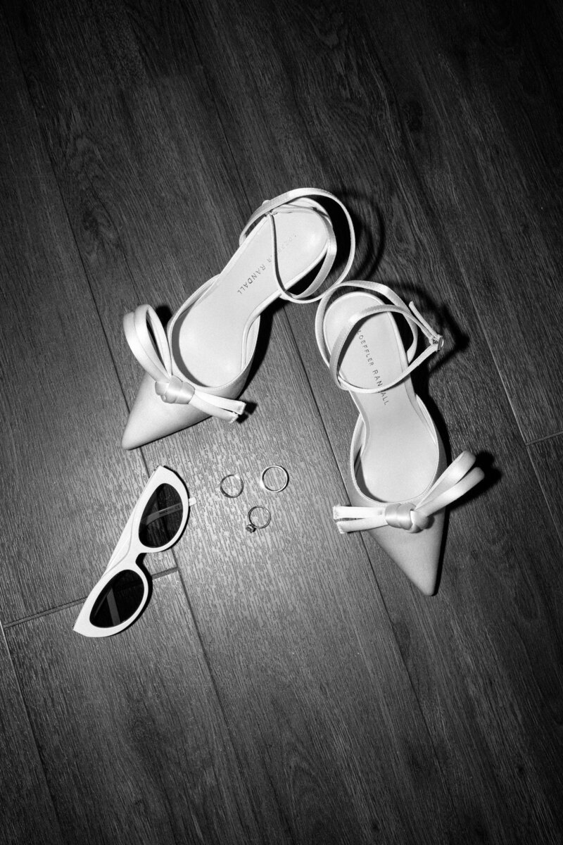 Black and white wedding details at a Madison wedding venue.