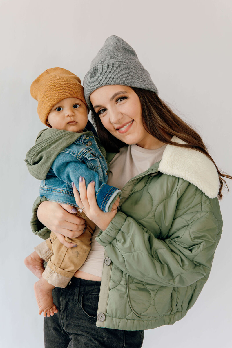 Bride and groom kissing
