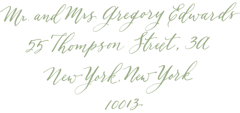 Magnolia Calligraphy Style- Sage Green