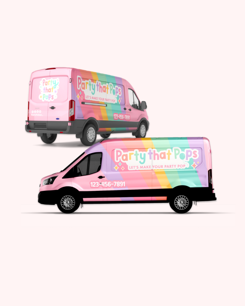 Van Wrap Design for Balloon Business / Event Planning Business