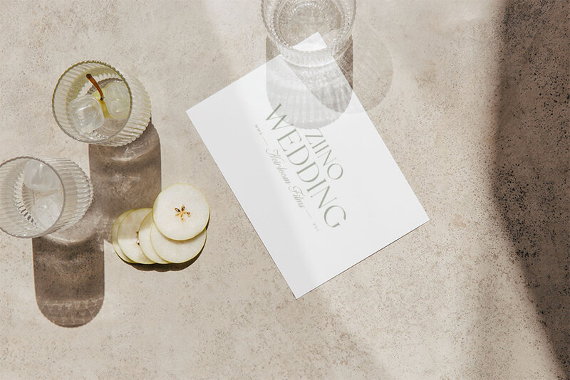 Card for wedding photographer to show brand design for photographers Palme Design Co