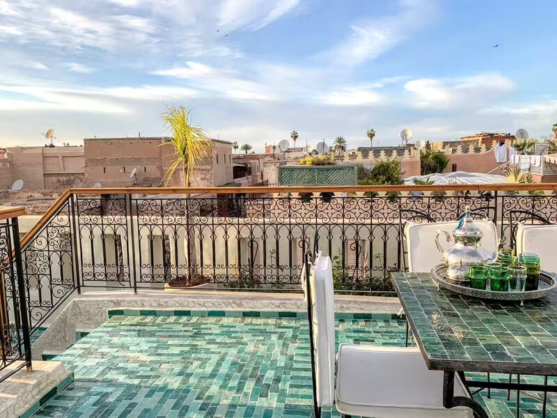 rooftop yoga views in marrakesh